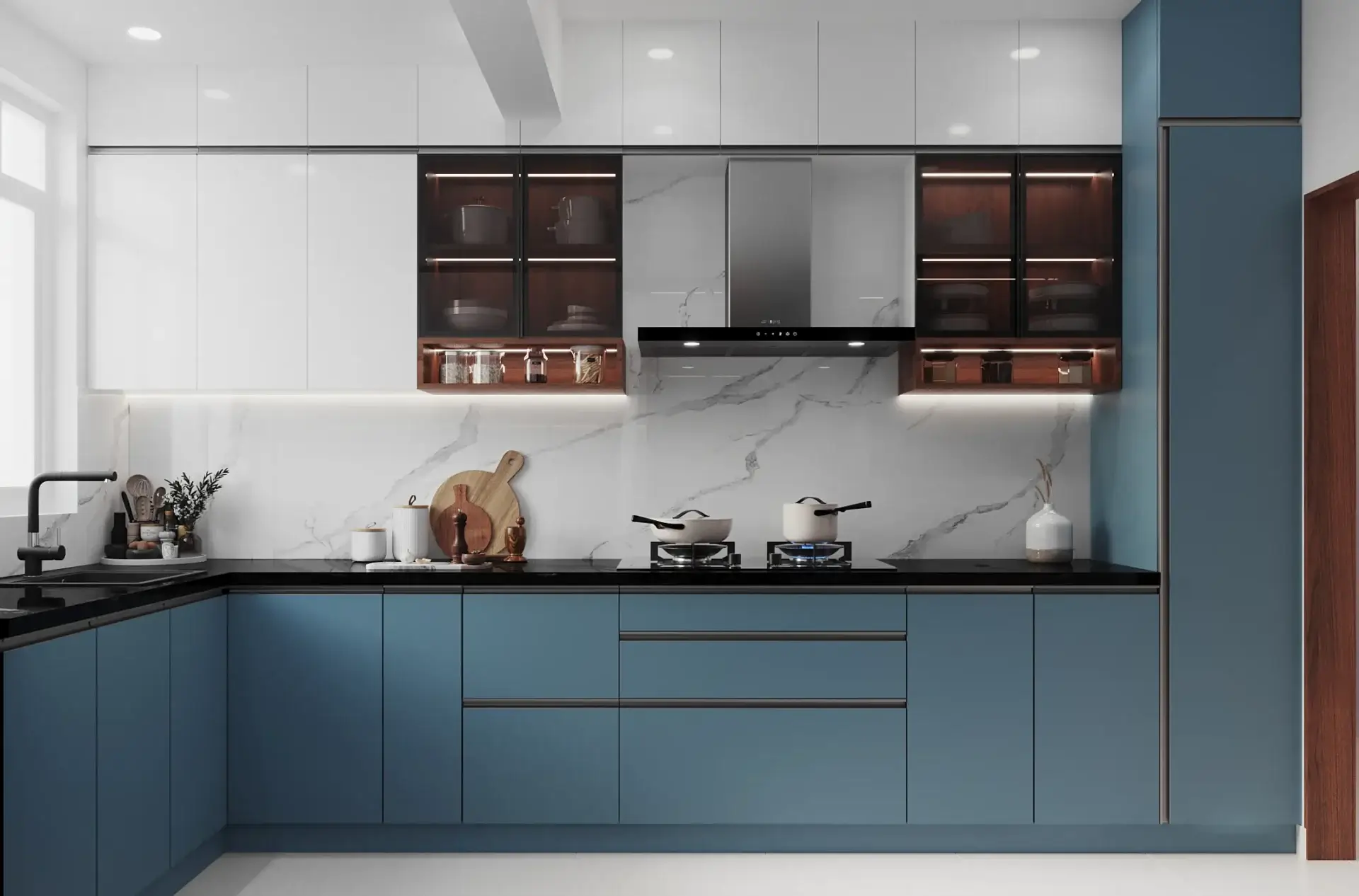 Modern Blue Kitchen